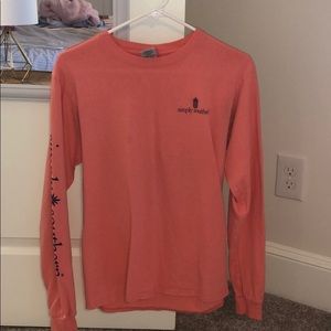 Coral Simply Southern Long Sleeve Shirt